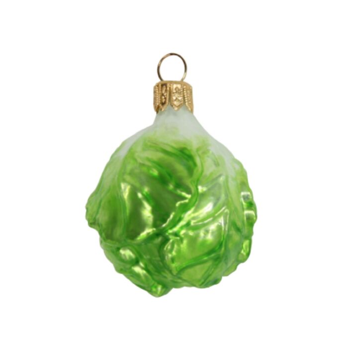 Gisela Graham Brussel Sprout Glass Decortion - 5cm-2